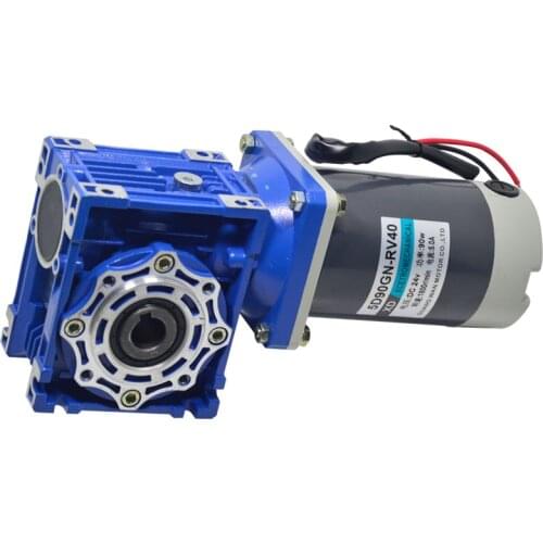 5D90GN-RV30/RV40 DC 12V/24V 90W Turbo Worm Gear Motor with Self-Locking Large Torque Metal Gearbox Gearmotor CW/CCW 21-420RPM