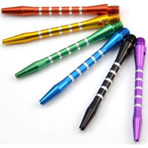 6pcs/Set Aluminum Alloy Darts Shafts Aluminum Stem Shafts 6 Colors Thread Dart Replacement Dart Accessories Metal Rod