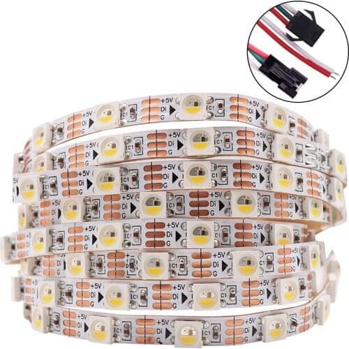 Addressable SK6812 MINI 3535 5050 RGB RGBW led pixel strip 4mm/5mm RGBNW RGBWW WWA 60LEDs/m 5V full color as WS2812B 1m 2m 5M