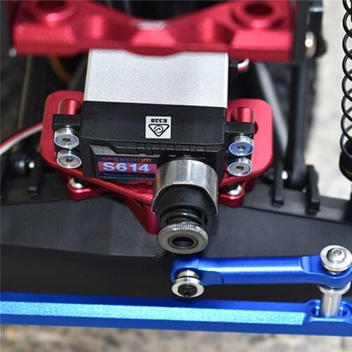 For LOSI 1/8 LMT SOLID AXLE 4WD MONSTER TRUCK Aluminum Steering Gear Mount Servo Fixing Seat Upgrade Parts