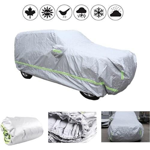 Full Car Covers Sunscreen Heat Protection Dustproof Anti-UV For Land Rover Discovery 4/Discovery 5 With Reflective Strip