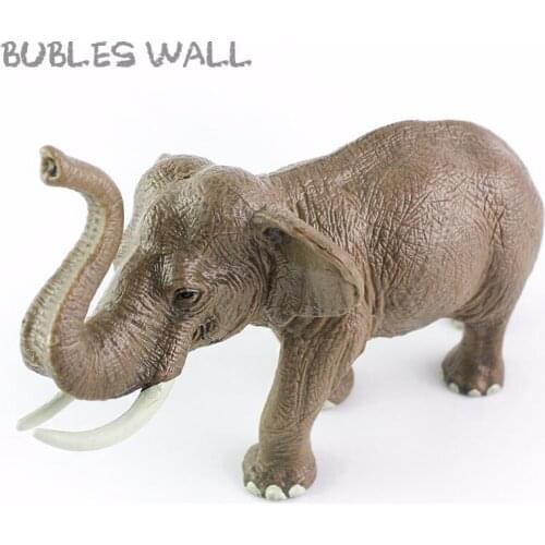 Bubles Wall African Elephant Wild Animals Simulation Female Elephant Action Figures Model Figurine Collection Toys For Kids