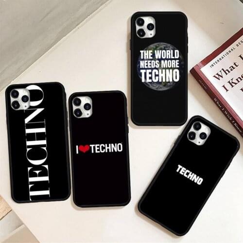 Techno Music Phone Case for iPhone 11 12 pro XS MAX 8 7 6 6S Plus X 2020 XR mini