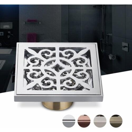 Deodorant Brass Hideep Floor Drain 100x100mm Square Deodorant Bathroom Balcony Invisible Shower Drain Dual Purpose