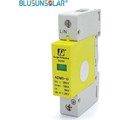 Din Rail 35mm 1P 5 KA10KA 385V AC Household Low-Voltage Anti-Lightning SPD Surge Protection Device