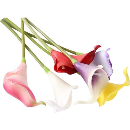 Home Decor Silk Simulation Calla lily Flower Desktop Decor Flower Wedding Decoration Scrapbooking Handicraft