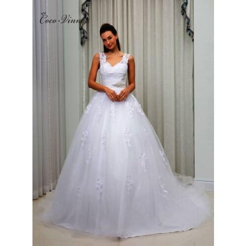 Elegant V neck hollow back A line European Style Wedding Dresses 2021 New Crystal Beading Sash Plus Size Bridal Dress W0198