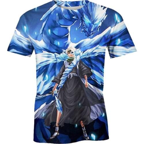 Hot Sale Anime Bleaching Men And Women 3D Printing Comfortable Summer T-shirt Cartoon Design Shirt Fashion Streetwear Top Tees
