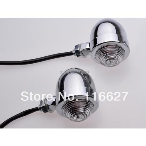For Honda Motorcycle Street Bikes Sport Chopper Custom Shadow Cruiser Cafe Racer Chrome Bullet TURN SIGNAL LIGHT
