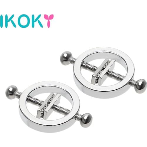 IKOKY 1 Pair Breast Clips Nipple Stimulator Flirting Teasing Sex Toys for Couple Nipple Clamps Adult Games Erotic SM Roleplay