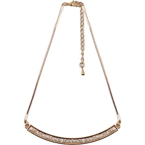 Curved necklace alloy kc gold pendant necklace chain clavicle female fashion statement necklace jewelry free shipping