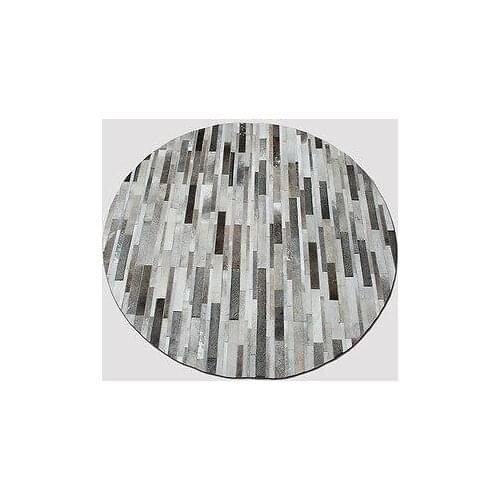 Fashionable art carpet 100% natural genuine cowhide leather cotton carpet