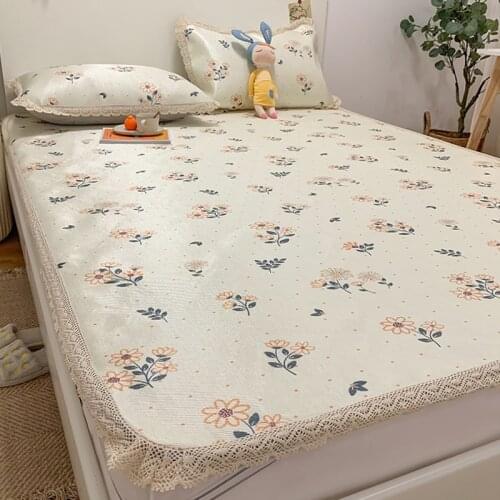 Viscose Fiber Mat Three-Piece Summer Mat 1.8M Foldable Washable Single Cartoon Soft Mat for Children