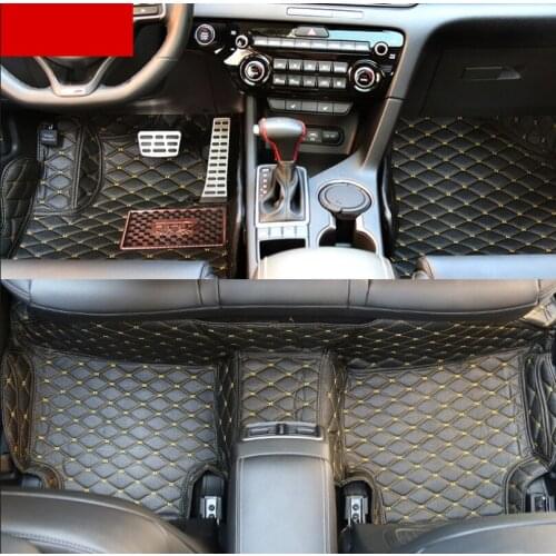 Leather car floor mats for kia sportage 2016 2017 2018 2019 2020 QL 4 kx5 interior rug carpet saloon