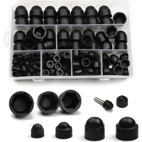145Pcs Hex Nut Cover Protective M4-M12 Bolt Cap Protection Caps Covers Exposed Hexagon Plastic