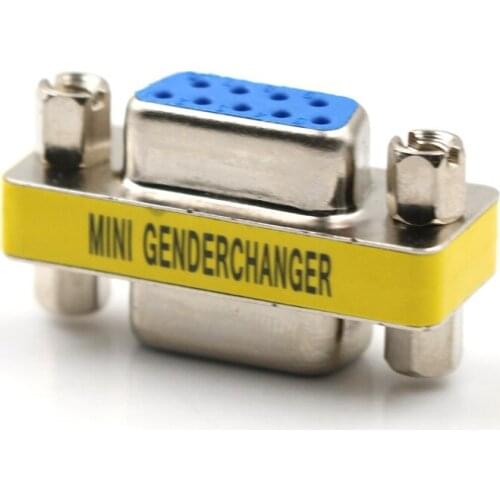 DB9 9Pin Female To Female Mini Gender Changer Adapter RS232 Serial Plug Com Connector High Quality