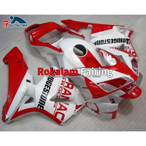 Motorbike Fairings For Honda CBR600RR F5 04 2004 CBR 600RR F 5 03 2003 Motorcycle Red White Fairing Kit (Injection Molding)