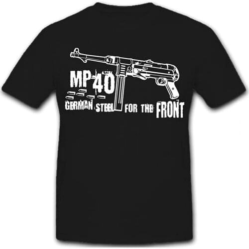 MP40 German Steel Mens T-Shirt Short Casual 100% COTTON O-Neck T Shirt