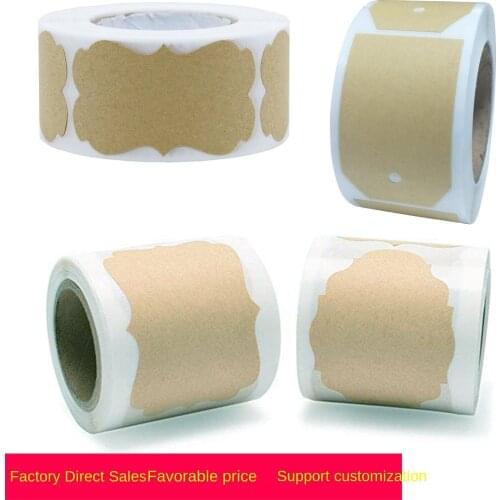 Natural brown kraft paper gift decoration label sticker / 250 labels per roll