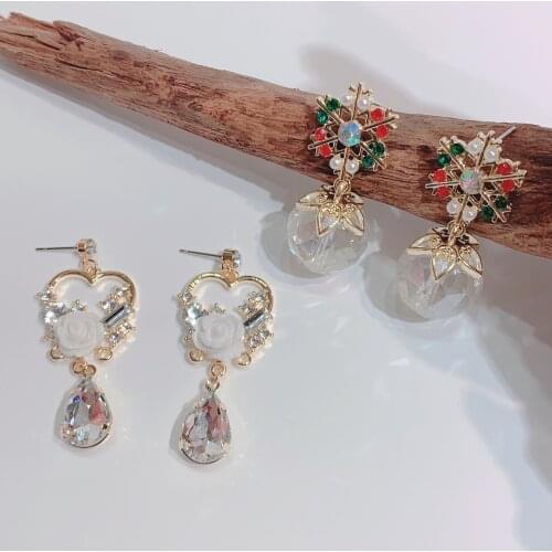 New Elegant Shiny Zircon Flower Circle Long Drop Earrings For Women Delicate Micro Paved Pendientes Jewelry