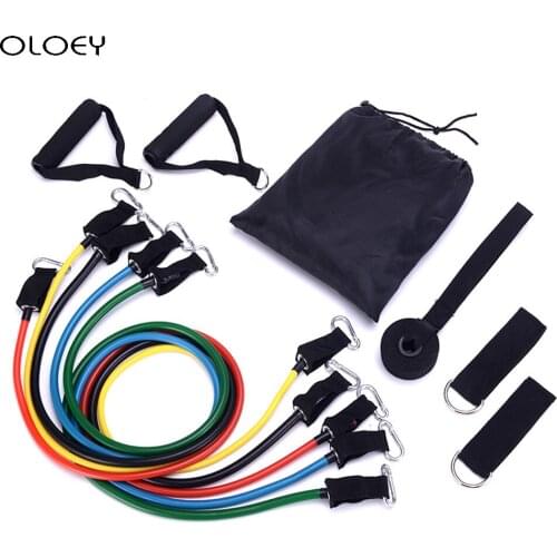 New Home Gym Pull Rope Fitness Exercises Latex Resistance Bands Crossfit TPE Tubes Pedal Excerciser Body Training Workout Yoga