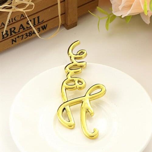 Bottle Opener Creative Alloy Love Letter Beer Opener Bottle Cap Wedding Favors Wine Opener Bottle Opener Kitchen Party Coxeer