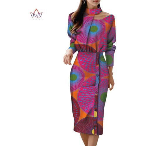 Long Sleeve Dresses for Women Party Wedding Casual Date Dashiki African Women Dresses Autumn African Dresses for Women WY5437