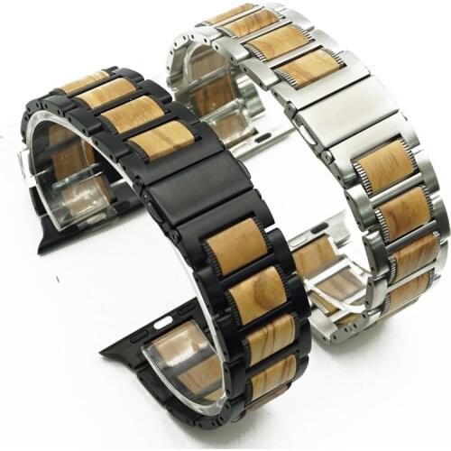 For Apple Watch 38mm 40mm 42mm 44mm Metal Watch Band Stainless Steel Strap Men Bracelet Watch Band Black Silver Red Watch Straps