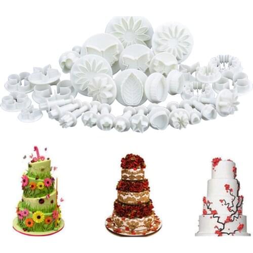 33 Piece Cookie Cutter Fondant Baking Mold Flower Leaf Butterfly Heart Shape Decorating DIY Tools 2021 Brand New Style