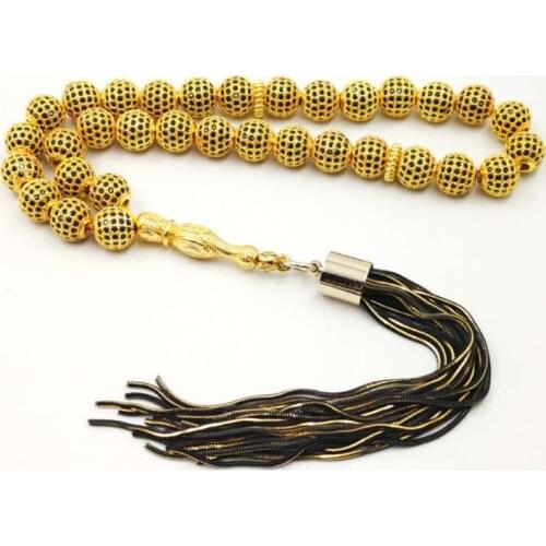 Luxury Tasbih 33 Copper beads inlaid with zircon Eid al-Adha gift bracelet Misbaha 5A high quality zircon Muslim rosary