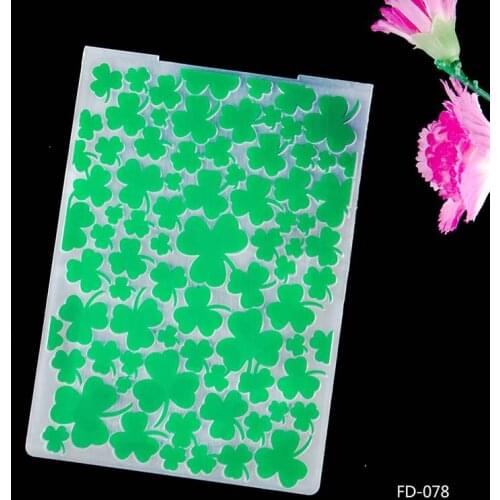DABOXIBO Clover Pattern DIY Paper Cutting Dies Scrapbooking Plastic Embossing Folder Size 10.5*14.5cm