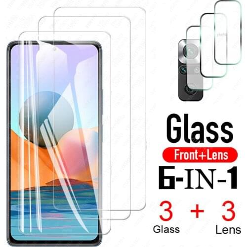 For Xiaomi Redmi Note 10 Pro Glass Note 8 9 9S 9T 8T on Redmi 9A 9C Nfc 9t Full Cover Tempered Glass HD Screen Protector Glass