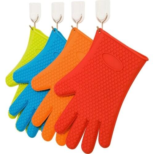 Heat Resistant Silicone Glove Cooking BBQ Oven Pot Holder Mitt Kitchen Hot Search Kitchen Accessories Bakeware Tool