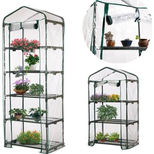 Three SizesPVC Warm Garden Tier Mini Household Plant Greenhouse Cover Homes Decoration Protect Plants Flowers without Iron Stand