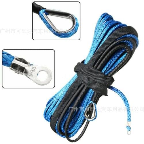 NEW 15m 7700 lbs Winch Rope String Line Cable With Sheath Synthetic Towing Rope Car Wash Maintenance String for ATV UTV Off-Road