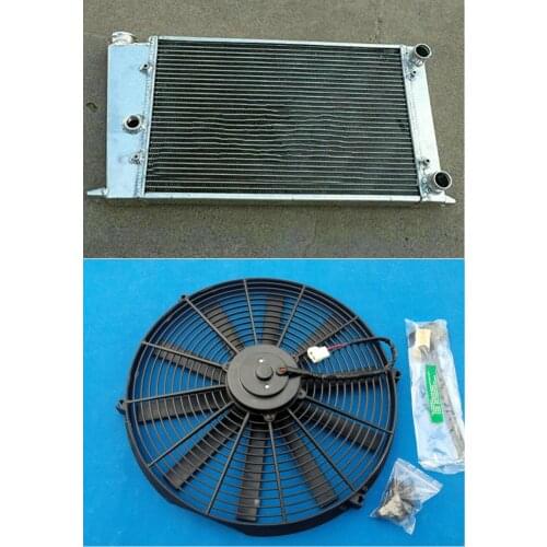 Aluminum Radiator + Fan For VW GOLF MK1/CADDY/ SCIROCCO GTI SPEC 1.6 1.8 Hot Selling