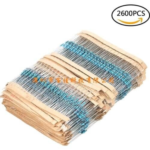 1/4W metal film resistor package electronic component package 0.25W full series resistance value commonly used 130 kinds × 20pcs