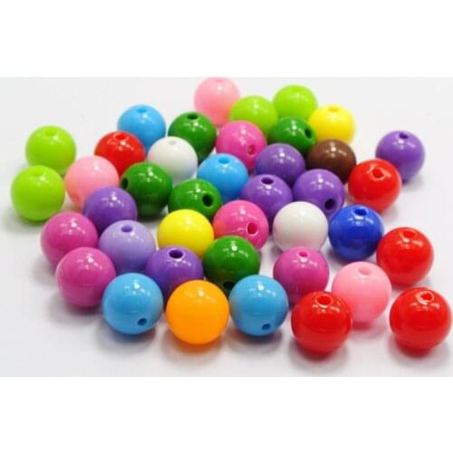 100 Mixed Bubblegum Color Acrylic Round Beads 12mm(1/2") Smooth Ball