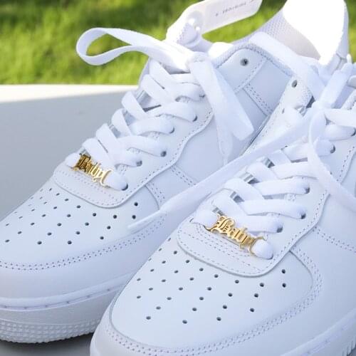 12 constellations Shoes Buckle Stainless Steel Gold Old English Letter Personality Nameplate Shoes Accessories Jewelry Gifts