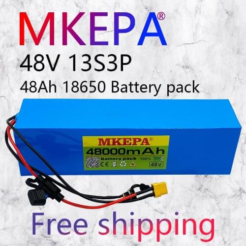 13S3P 48V 48000Ah lithiumion battery 1000w Lithiumion Battery Pack For Electric bicycle Scooter BMS+fuse device