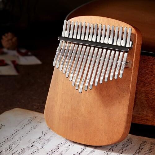 17 Keys Bull Kalimba Thumb Piano Portable Finger Flexible Piano African Kalimba Made By Single Board High-Quality Wood Mahogany