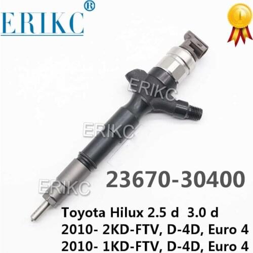 23670-30400 Original New Common Rail Fuel Injector 23670 30400 for Toyota Hilux 2.5 d 3.0d 2010-1KD-FTV 2KD-FTV D-4D Euro 4