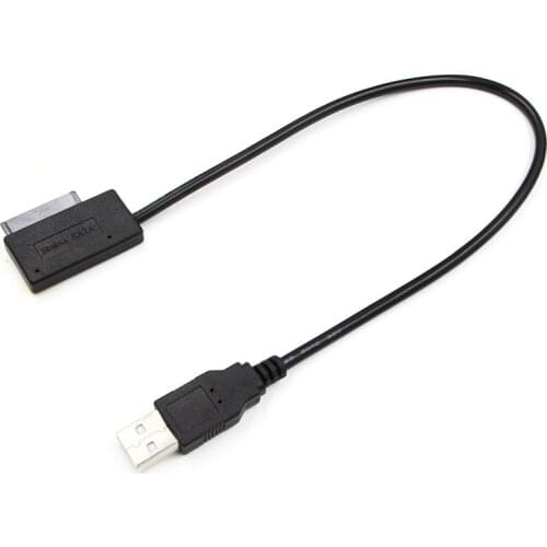 Notebook USB 2.0 Naar Mini Sata II 6+7 13Pin Adapter Converter Kabel Voor Laptop CD/DVD ROM Slimline Drive Data Cord Adapter