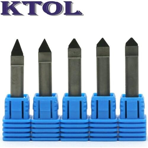 6x1.0mm 35 degrees PCD Diamond Cutters Engraving Bit,3D V Router Bit Diamond Tools for CNC Tiles Stone,3pcs PCD End Mills Set