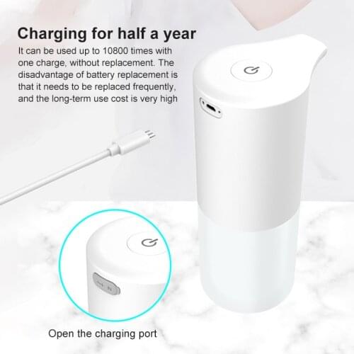 Automatic Soap Dispenser USB Charge Foaming Touchless Hand Free Portable Foam Liquid Soap Dispenser For Bathroom Kitchen