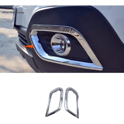 ABS Chrome Front / Rear Fog Light Fog Lamp Cover Trim 2pcs For Vauxhall Opel Mokka / Buick Encore 2013 2014 2015 Car Styling