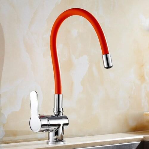 Free shipping single handle Copper kitchen faucet from dona sanitary ware deck mounted kitchen sink faucet of chrome water tap