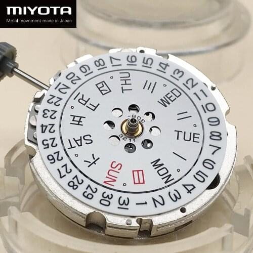 Original Japan Import MIYOTA Movement 820A Automatic Mechanical Self-winding Quick Day/Date Display Window 21 Jewels Watch Parts