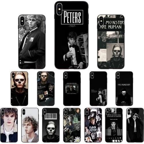 FHNBLJ Evan Peters Black TPU Soft Rubber Phone Cover for iPhone 11 pro XS MAX 8 7 6 6S Plus X 5 5S SE XR SE2020