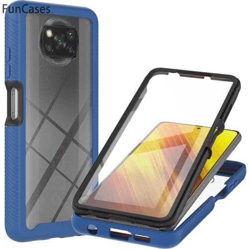 Black Color Smart Phone Cases For Poco X3 NFC Cool sFor Xiaomi MI carcaso Poco X3 Coques Front And Back Cover Caso Case Phone